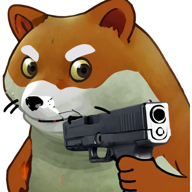 Red panda holding a Glock  emoji