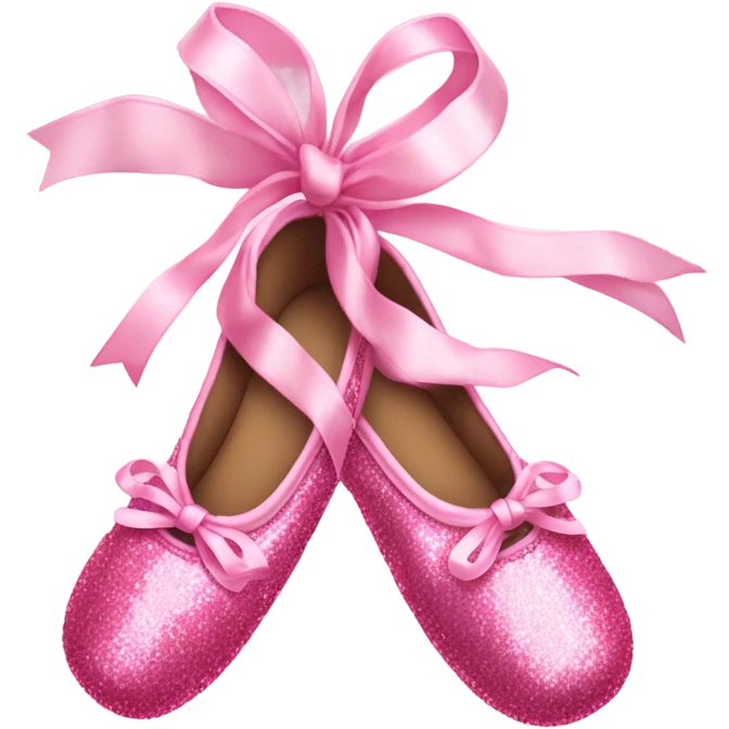 Pink glittery ballet shoes  emoji