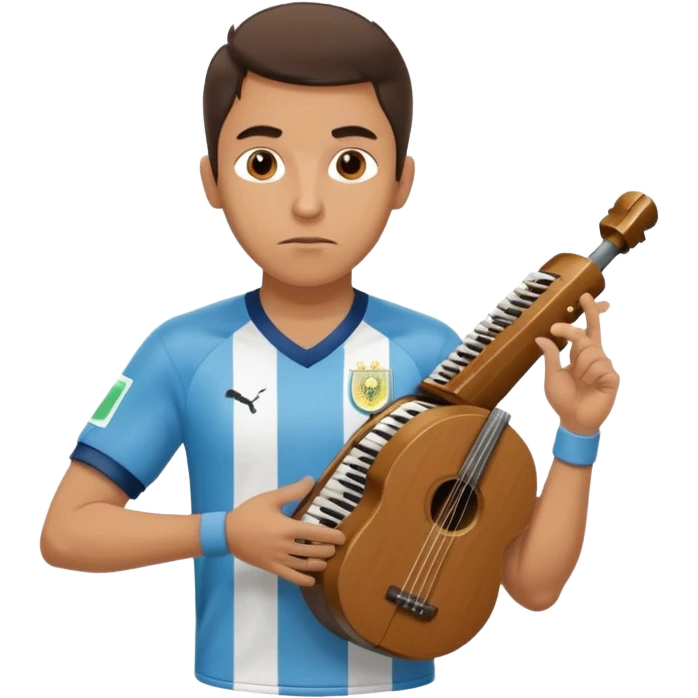 haz un turro con una biszera para atras y con un arma remera argentina pero arma de fuego que tenga un revolver solo emoji
