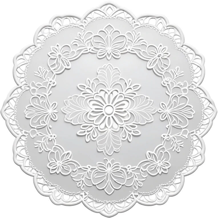 Romantic lace doily emoji