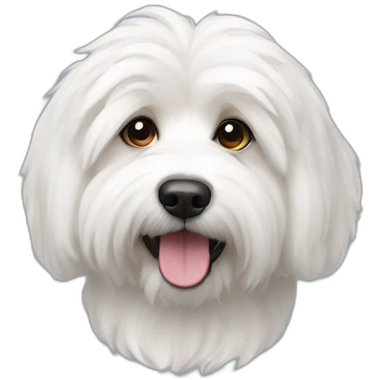 Coton de tulear dog emoji