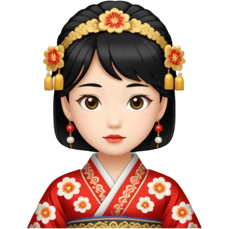 japanese girl in traditional costume emoji