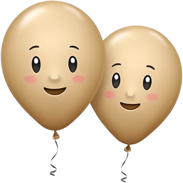 Two beige balloons emoji