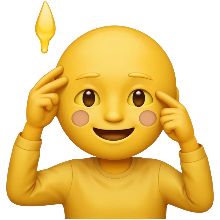 Yellow face emoji dabbing emoji