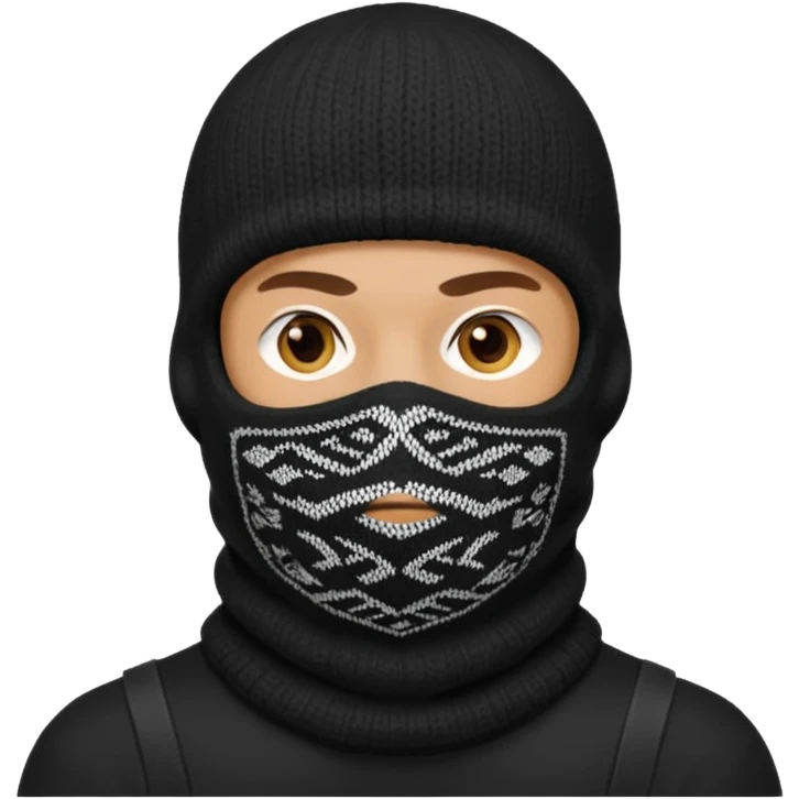Hombre con pasamontañas emoji