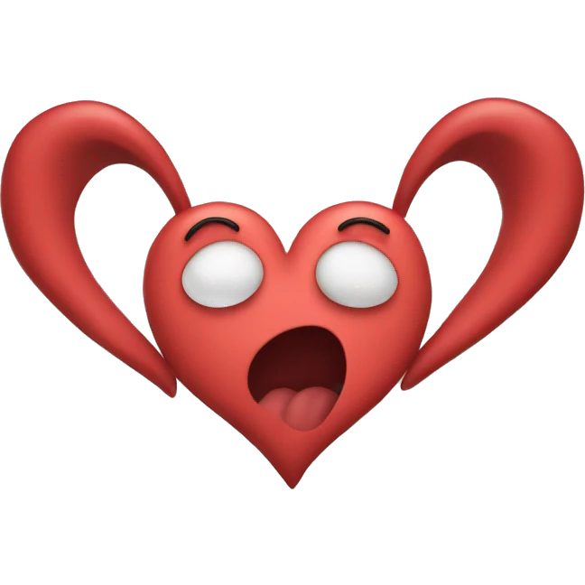 a heart made out of two ears emoji