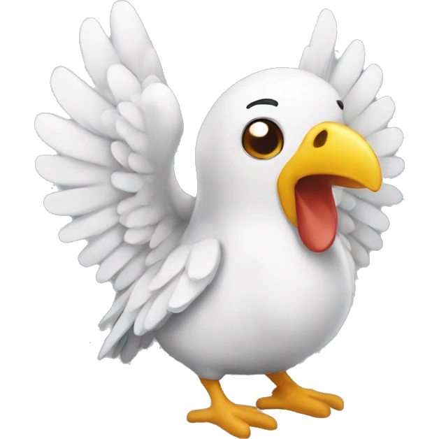 Pollito con alas de angel emoji