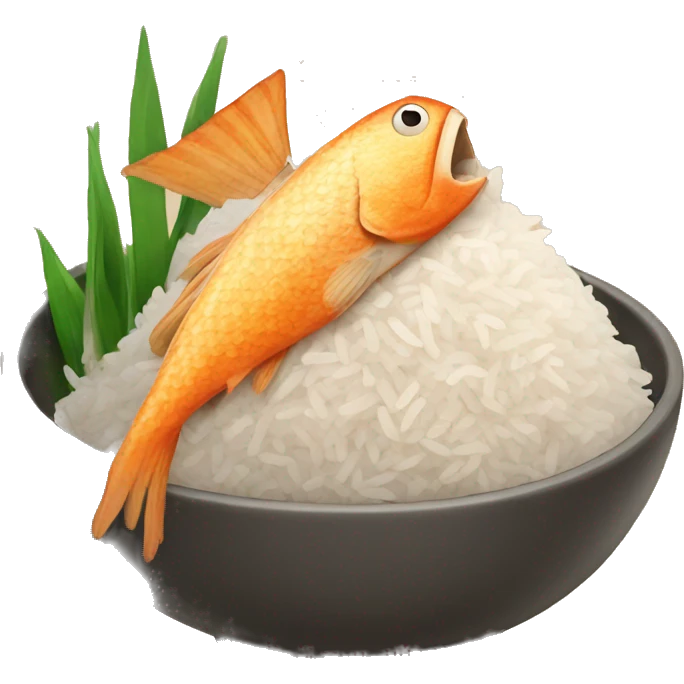 Rice and fish emoji