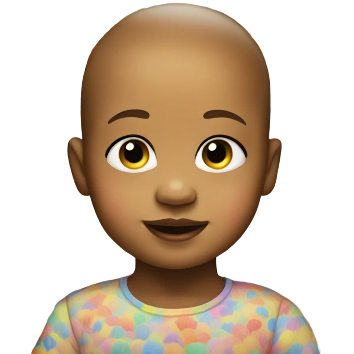 Rainbow skinned baby emoji