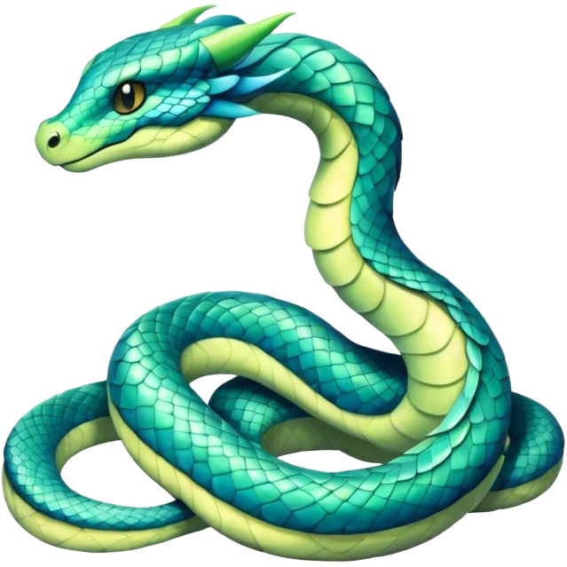 Seviper-Dragonair-hybrid, full body, emoji