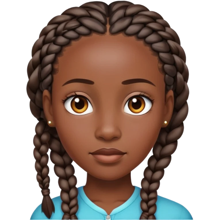 Black woman with braids thats has big forehead emoji