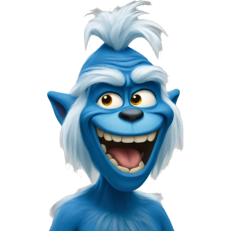 Blue grinch emoji
