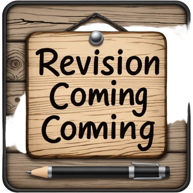 Sign saying REVISION COMING spell correctly emoji
