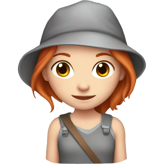 redhead girl with rat on her shoulder emoji