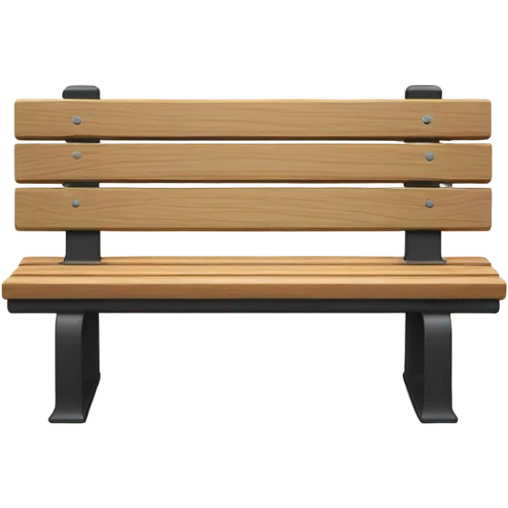 park bench front view emoji