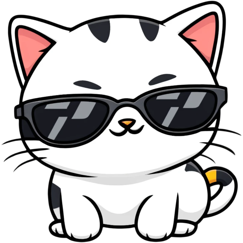 Cat with sunglasses emoji