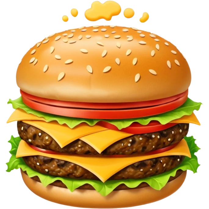 hamburger inside a comic book speech bubble emoji