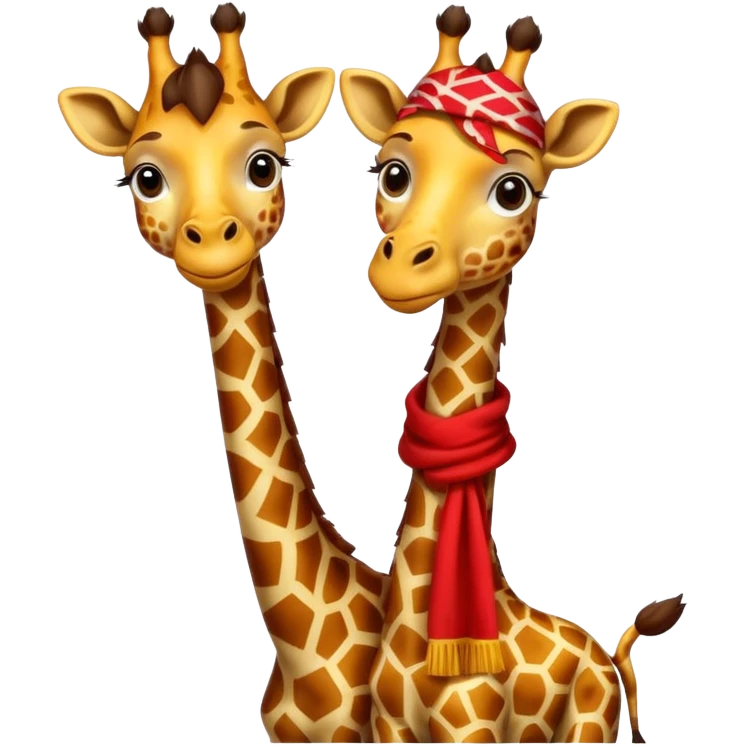 Giraffe with red Scarves emoji
