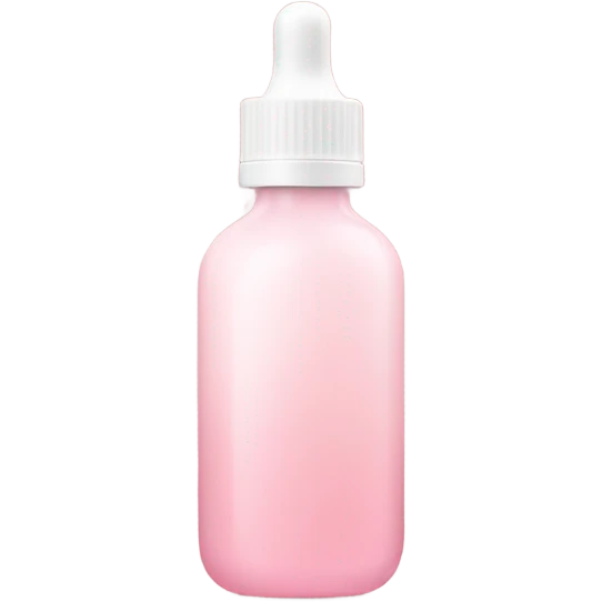 pastel pink and white serum bottle  emoji