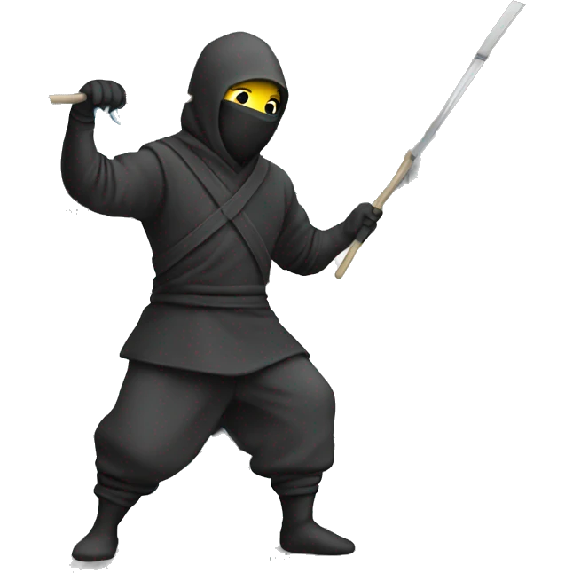 Cartoon ninja cleaning windows  emoji