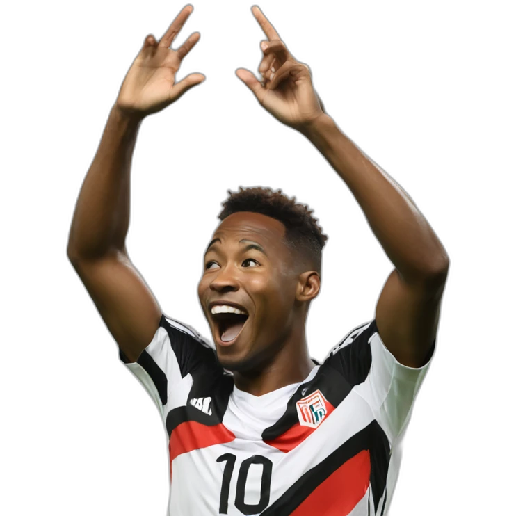 celebration goal two hands up stay right emoji