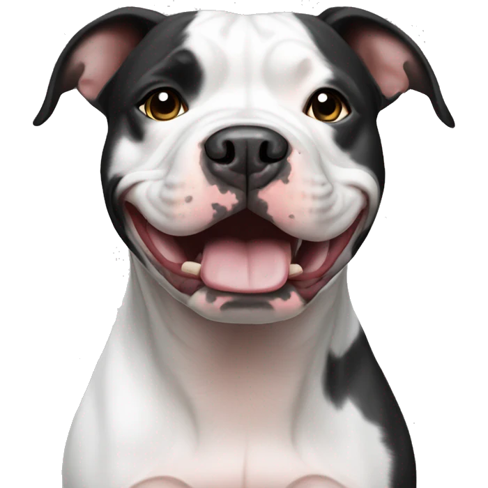 Black and white pitbull emoji