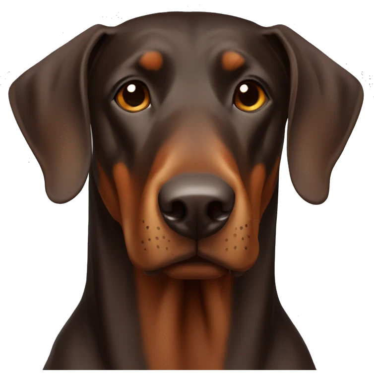 Brown Doberman  emoji