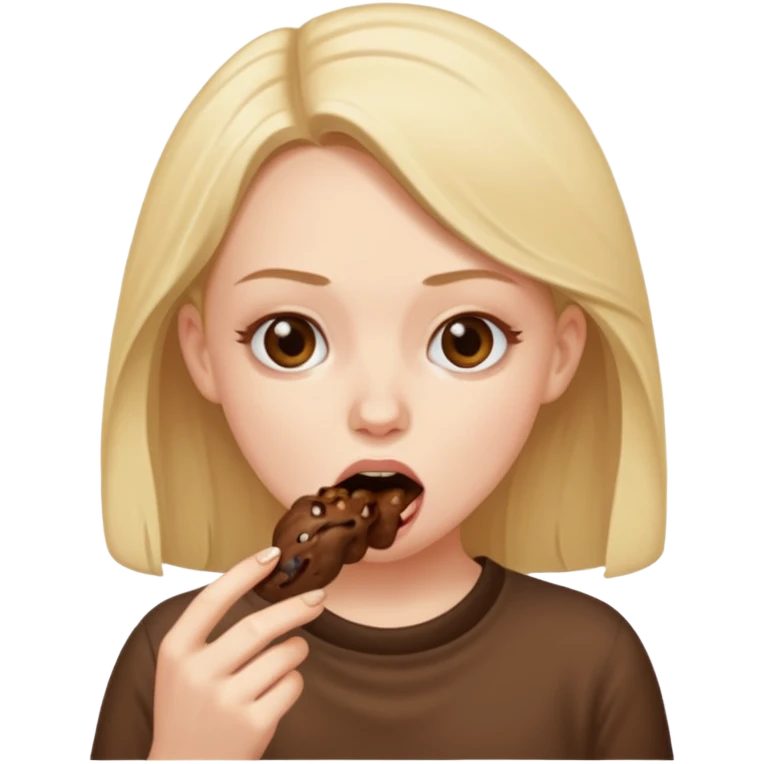 Nicole comiendo caca emoji