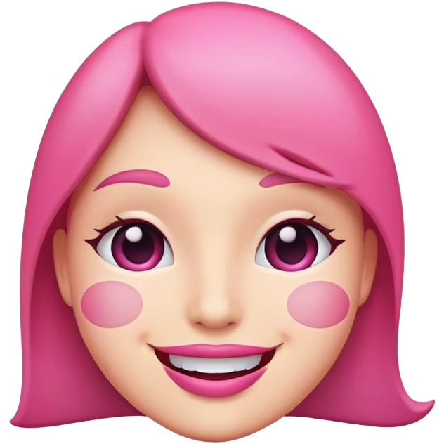 Smiling face with lips emoji
