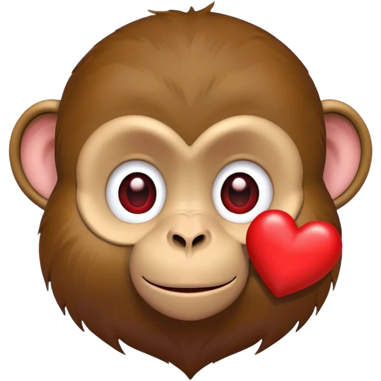 Monkey with heart emoji