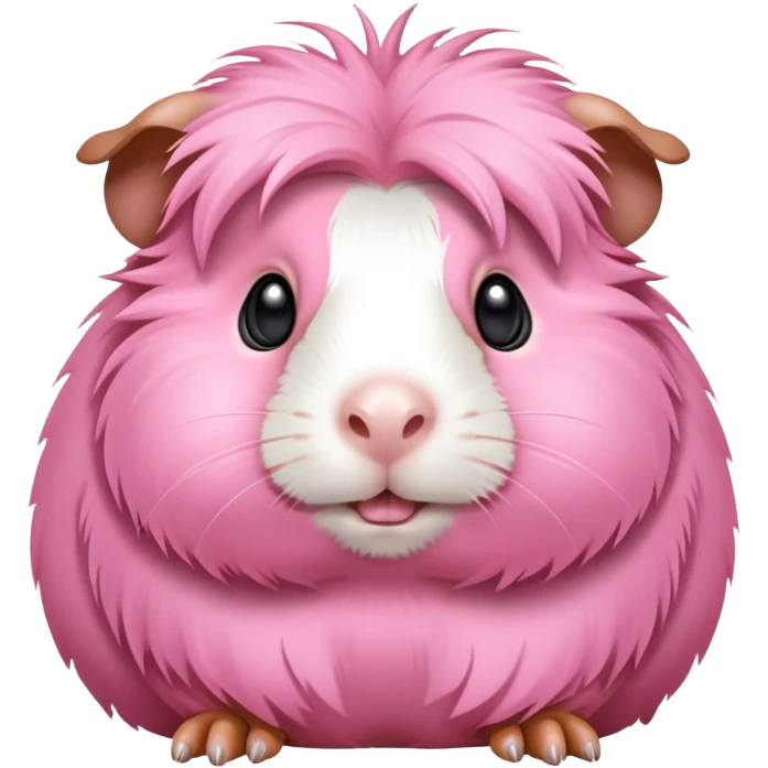 furry silly looking pink guinea pig emoji