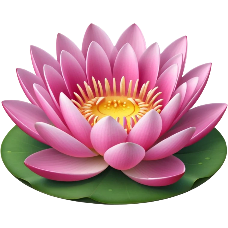 pink water lily circle leaf emoji