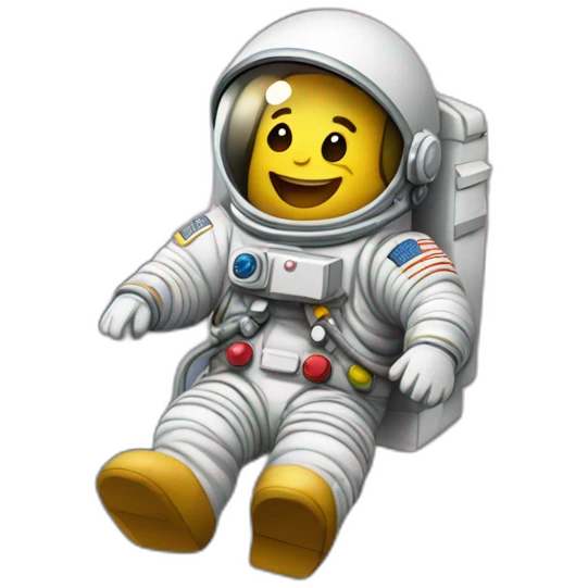 Astronauta flotando en el espacio emoji