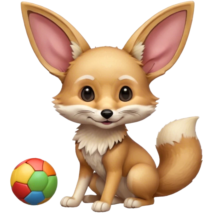 fennec playing with toys  emoji