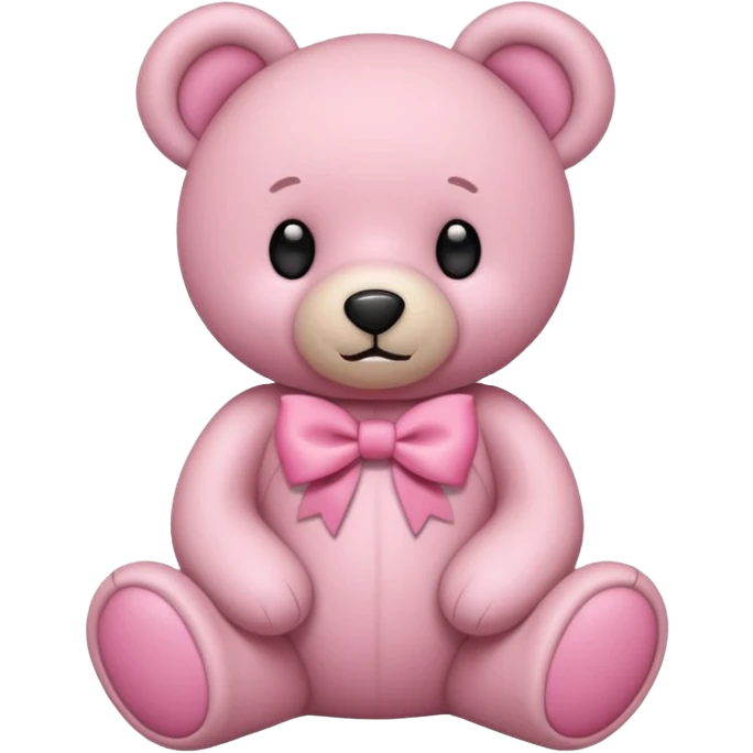 pink bow teddy bear solo emoji