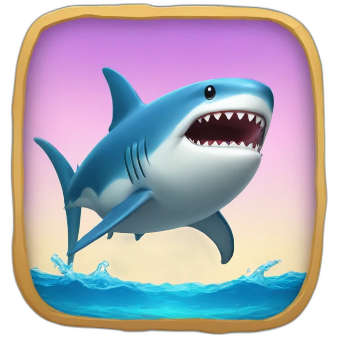requin sur un daufin emoji