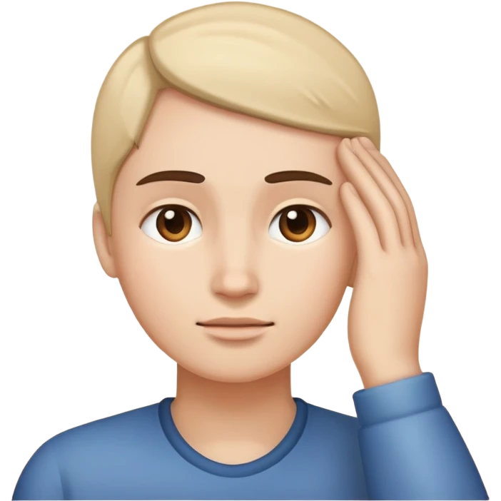 Face what the hand on the forehead emoji