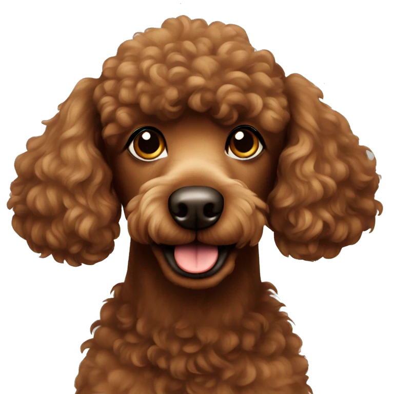 brown poodle  emoji
