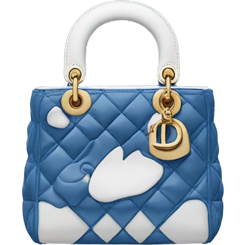 Blue lady Dior bag emoji