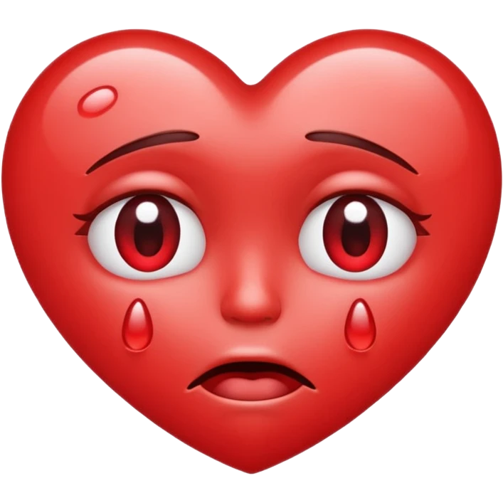a heart eyes emoji crying emoji
