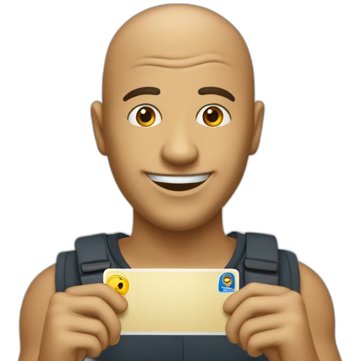 Zemour avec une carte uno emoji