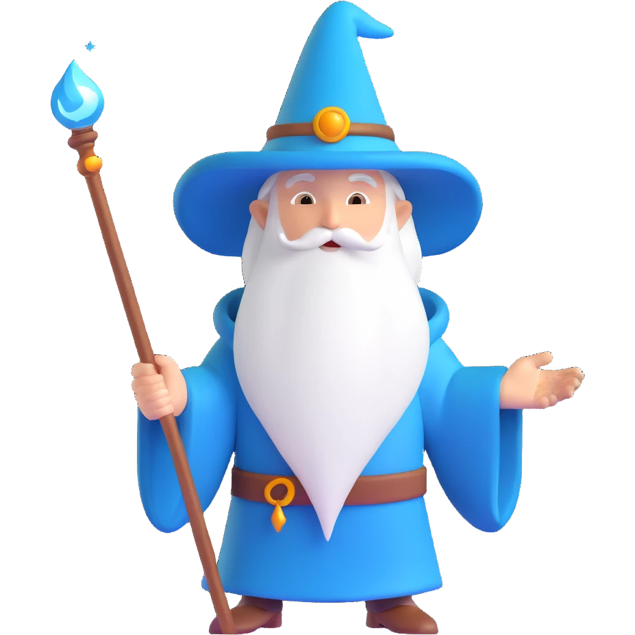 wizard mage character with magical staff emoji