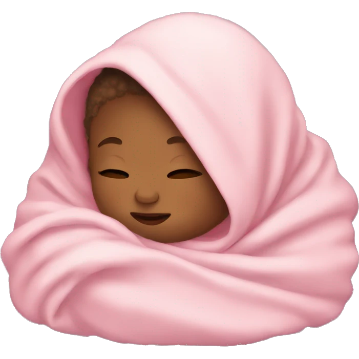 a baby girl sleeping under a blanket emoji