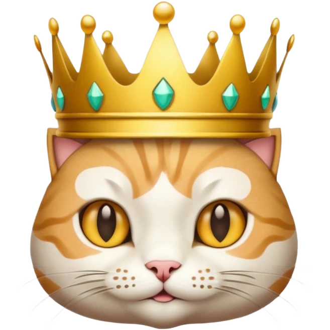 Cat wearing a crown  emoji