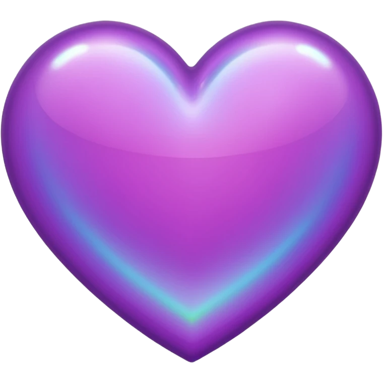 purple heart with a holographic border emoji