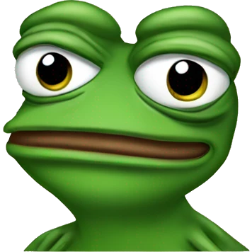 Pepe the frog as a neckbeard emoji