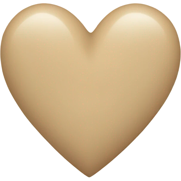 beige heart  emoji