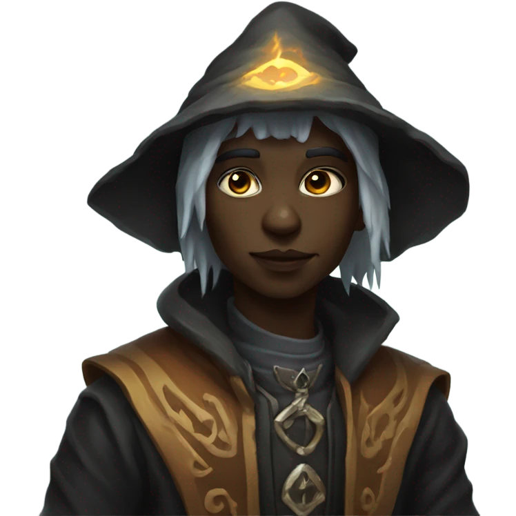 outdoor portrait of young necromancer emoji