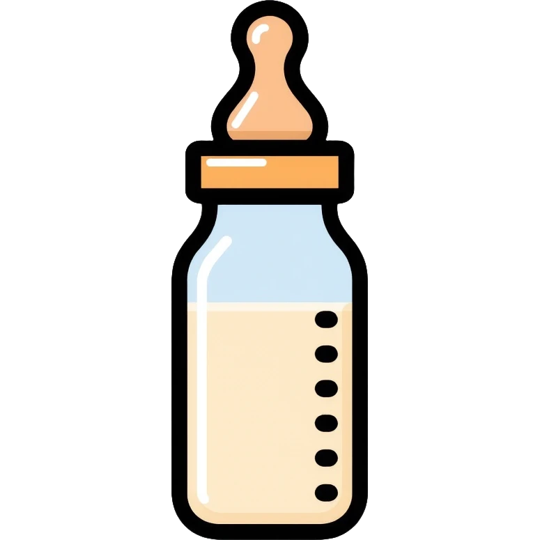 baby bottle with milk, biberon emoji