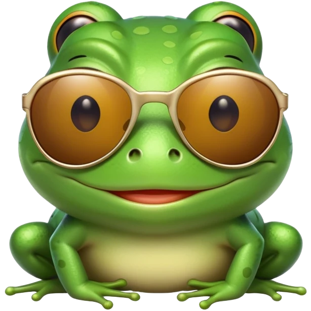 Frog with sunglasses emoji